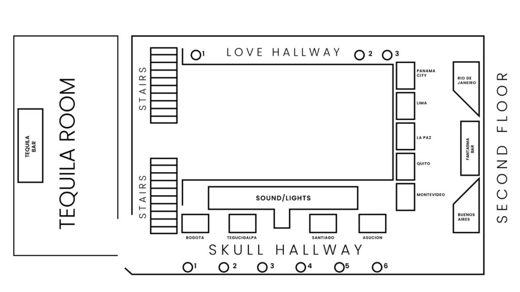 Floor Plan for Club Vivo - 5 Star Global Entertainment